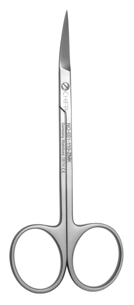 DSC2049 kopia 450x1024 - Nożyczki ze stali chirurgicznej do paznokci i skórek odgięte dł. 110mm