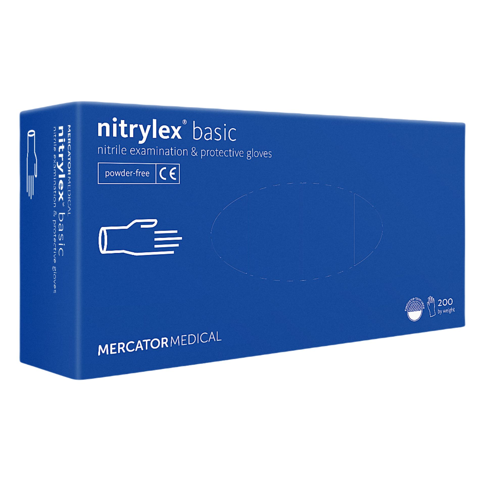 Rękawice nitrylowe bezpudrowe nitrylex® basic M,L 100 szt. – L